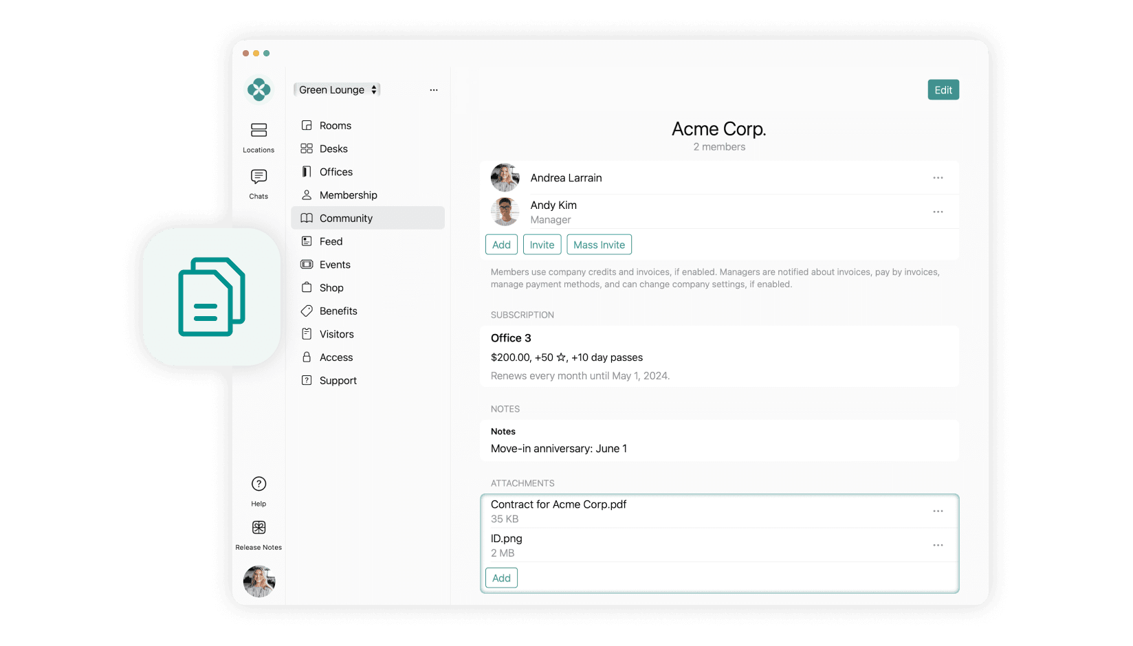 File Attachments for Users & Companies